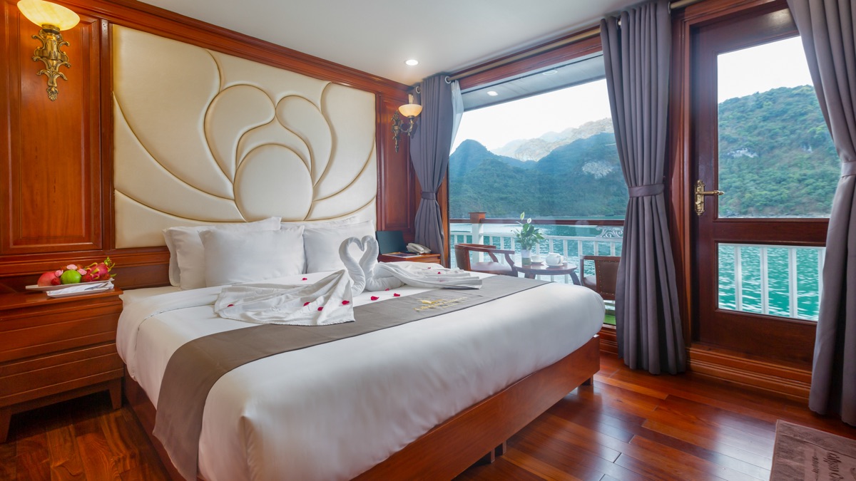 Deluxe Balcony cabin aboard Calypso Cruise