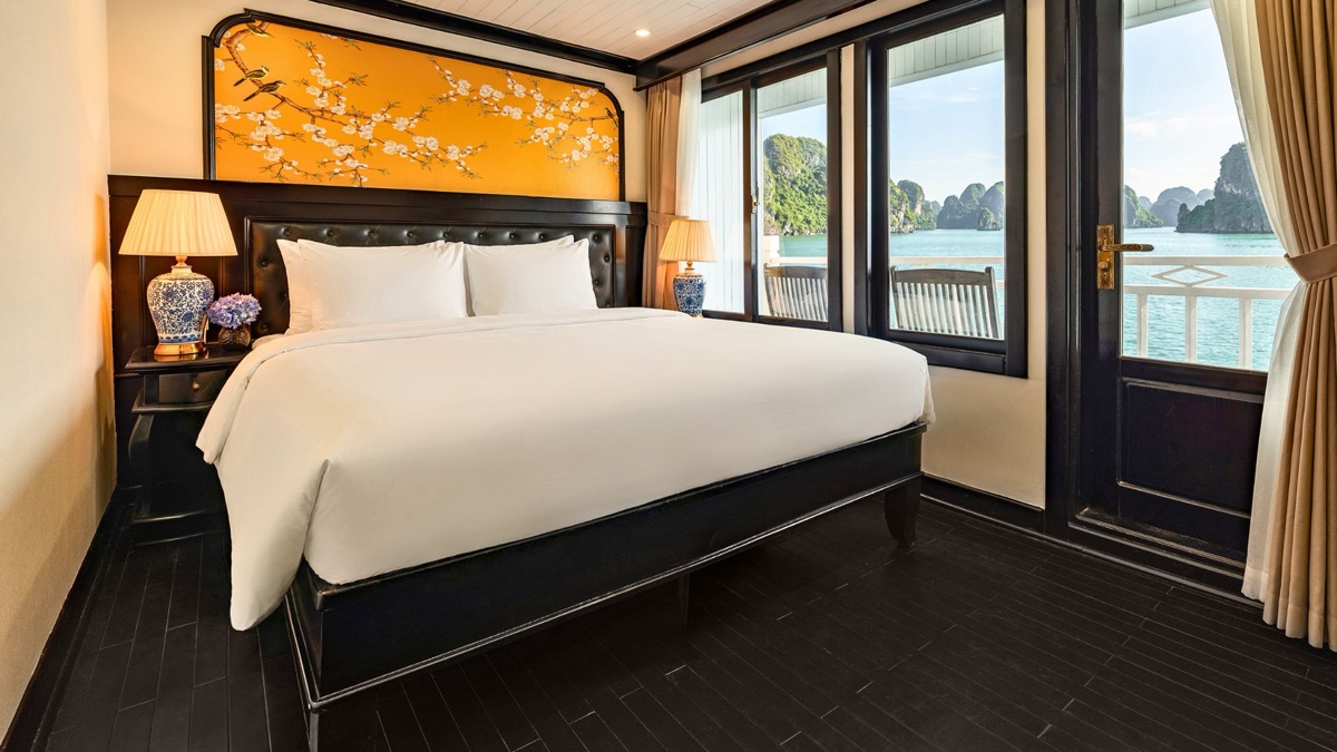 Deluxe Cabin Balcony cabin aboard Cozy Bay Cruise
