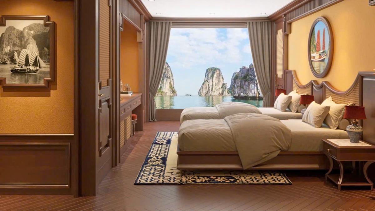 Executive Balcony cabin aboard Cycad Grand Cruise