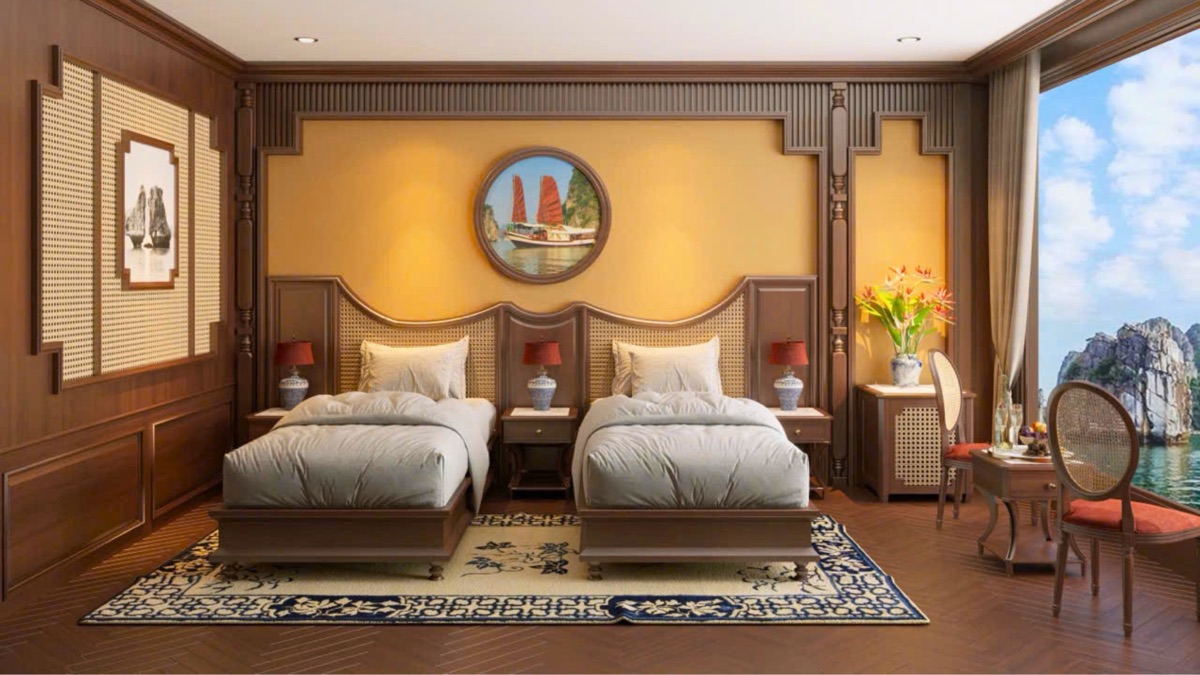 Junior Balcony cabin aboard Cycad Grand Cruise