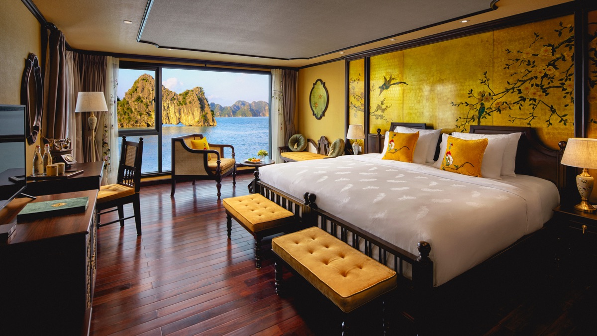 Suite cabin aboard Indochine Premium Cruise