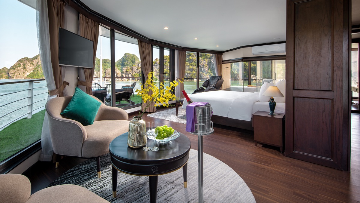 President Suite Terrace cabin aboard Mon Cheri Cruise