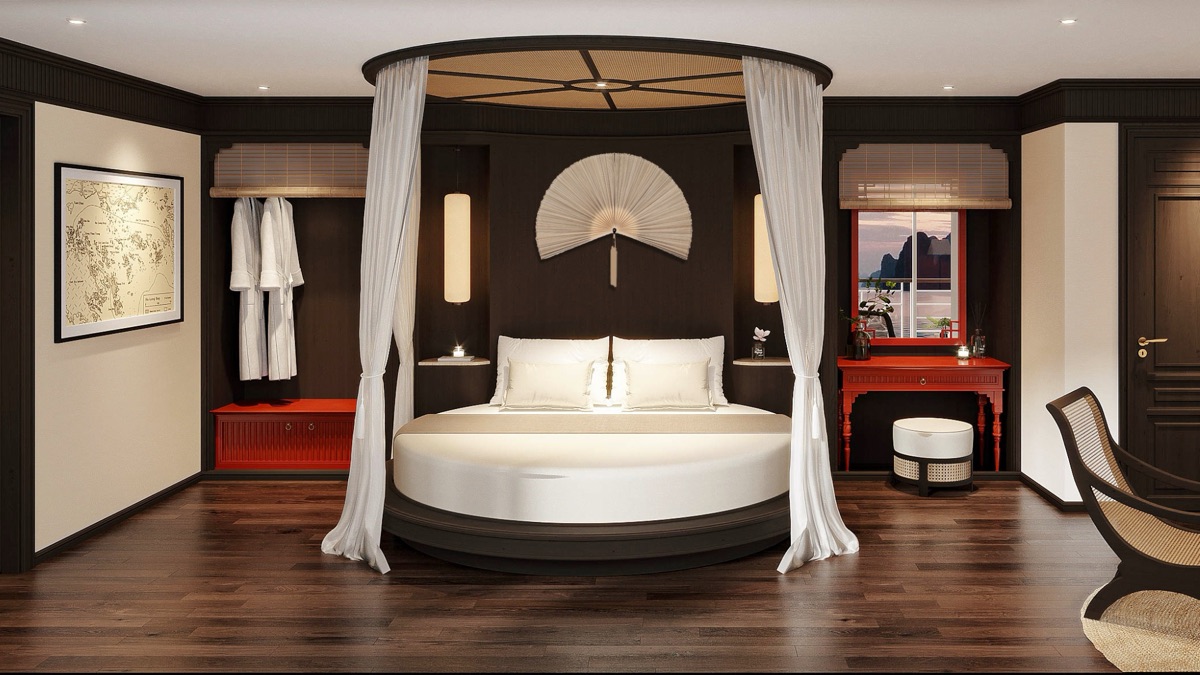 Regal Suite cabin aboard Nostalgia Sails